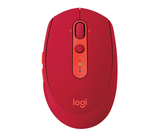 صورة ماوس لاسلكي بلوتوث Logitech M590 Multi-Device Silent من لوجيتك – الأحمر الداكن