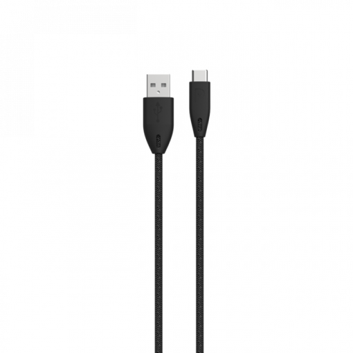 Picture of Powerology Braided USB-A to Type-C Cable 1.2M - Black