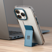 Picture of Levelo Morphix Clara Grip stand IMD Clear Back Case Protective/Classy iPhone 14 Pro max Compatibility - Blue