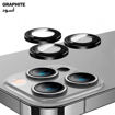 Picture of  IPHONE 14/14 PRO/14 PRO MAX GLASS CAMERA CREATION SERIES - BLACK-Gold-White-purple color