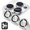 Picture of iPhone 15/15 Pro Max/15 Pro 3 Pcs Ring Tempered Glass Camera Lens Protector