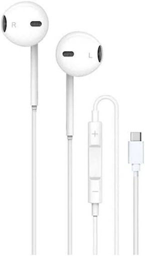 Picture of Porodo Soundtec Stereo Earphones Type-C with High-Clarify Mic - White